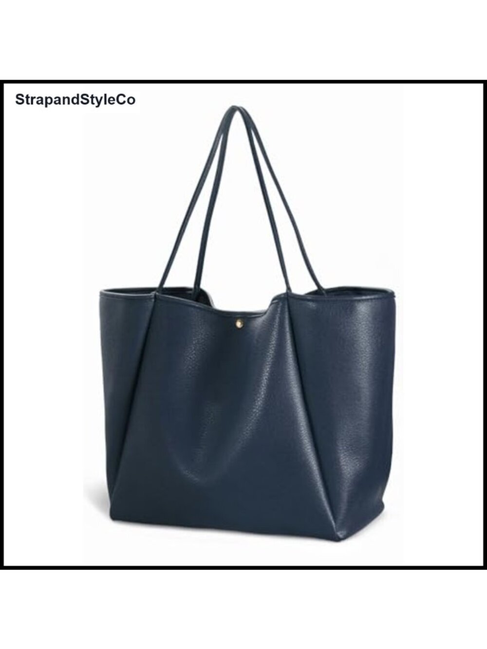 Oversize PU Leather Tote Weekender Shopper Handbag Travel Purse Magnetic Snap